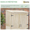 Wooden Garden Shed Tool Storage, Garden Shed with Double Magnet Doors, Tilted Roof, 47.25"  x 22.5" x 72'', Natural