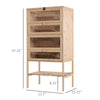 5-Tier Wooden Hamster Cage Mice Habitat Rat Habitat with Openable Top, Front Door and Storage Shelf