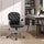 Rolling Chair Armchair Vanity Middle Back Office Chair Tufted Backrest Swivel Rolling Wheels Task Chair With Height Adjustable And Armrests