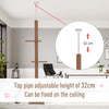 Floor To Ceiling Cat Tree 4-Level Platform Cat Tree With Covered Scratching Posts Activity Center For Kittens Tower Furniture Brown