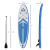 Blue Inflatable Stand Up Paddle Board Ultra-Light Yoga SUP with Non-Slip Deck Pad, Premium Accessories