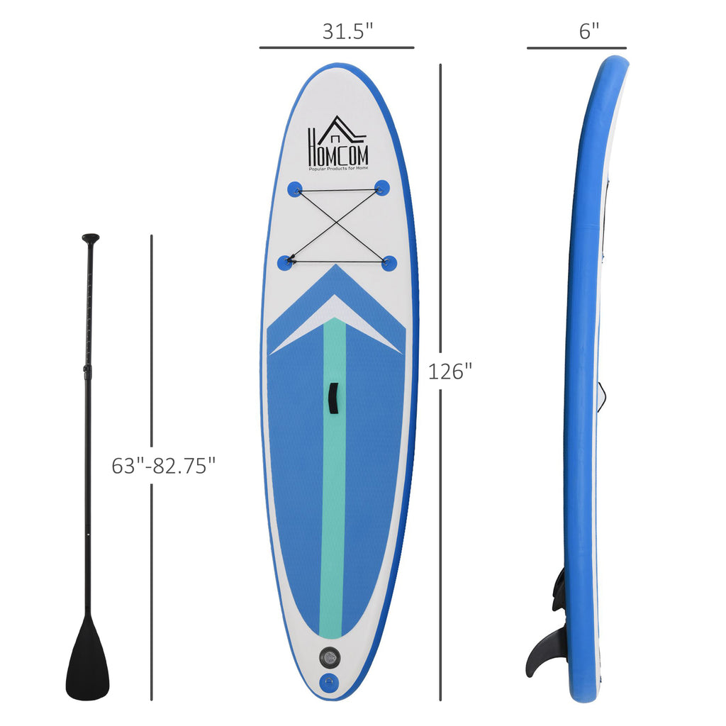 Blue Inflatable Stand Up Paddle Board Ultra-Light Yoga SUP with Non-Slip Deck Pad, Premium Accessories