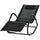 Garden Rocking Sun Lounger Outdoor Zero-gravity Reclining Rocker Lounge Chair for Patio, Deck, Poolside Sunbathing, Black