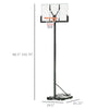 Basketball Hoop Stand Height Adjustable to 5.2 ft-10 ft for Outdoor Use