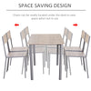 5 Piece Dining Table Set Modern Dining Table and Chairs Kitchen Dining Room Table and Chairs Set 5 Piece Dining Room Set- Natural Wood/Grey