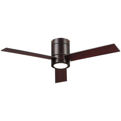 44'' Mount Ceiling Fan with Light, Modern Indoor LED Lighting Fan with Remote Control, for Bedroom, Living Room, Brown