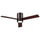 44'' Mount Ceiling Fan with Light, Modern Indoor LED Lighting Fan with Remote Control, for Bedroom, Living Room, Brown