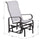 Gliding Lounger Chair, Outdoor Swinging Chair with Smooth Rocking Arms and Lightweight Construction for Patio Backyard, Cream White