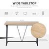 Home Office Computer Desk, Writing Desk, Laptop Table with Z-Shaped Metal Frame, V-Shaped Support Bar, and MDF Tabletop, Black