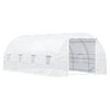 Freestanding High Tunnel Walk-In Garden Greenhouse Kit with Large Footprint & Tough PE Walls 20 x10 x7 White