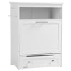 Pet Feeder Station, Dog and Cat Food Storage Feeding Station, Food Cabinet Pet Storage Organizer, White