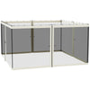 Universal Replacement Mesh Sidewall Netting for 13' x 13' Gazebos and Canopy Tents with Zippers, (Sidewall Only) Black
