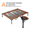 48" x 36" Elevated Breathable Dog Bed Portable Pet Cot w/ Carry Bag Metal Frame Breathable Mesh Indoor and Outdoor Tan