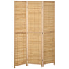 Hand Woven Room Divider, 3 Panel Bamboo Folding Privacy Screen for Home Office, 47.25"x67"x0.75", Natural