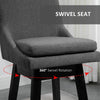 Bar Stools, Bar Stools with Backs, Soft Padding Cushion, Wood Legs for Kitchen, Bar, Bar Height Bar Stools
