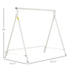 Metal Porch Swing Stand, Heavy Duty Swing Frame, Hanging Chair Stand Only, 660 LBS Weight Capacity, for Backyard, Patio, Lawn, Playground, White