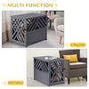 Wood Dog Crate Small Dog Cage Furniture Style Dog Kennel Lattice for Indoor Use with a Unique Slant Aesthetic Design
