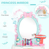 20pc Kids Princess Pretend Play Vanity Table w/ Stool & Makeup Beauty Mirror