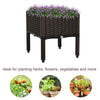 Plastic Raised Garden Bed Planter Raised Bed with Self-Watering Design and Drainage Holes for Flowers, Brown