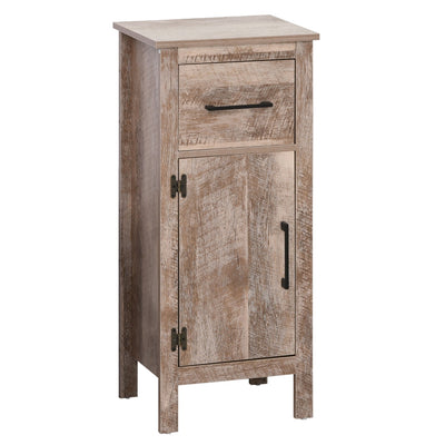Freestanding Bathroom Floor Cabinet with Drawer and Adjustable Shelf  Wooden Vanity Toilet Storage Cupboard for Entryway Living Room