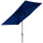6.6 X 10 ft Rectangular Market Umbrella Patio Outdoor Table Umbrellas with Crank & Push Button Tilt, Blue