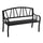Metal Garden Bench 2-Seater Garden Bench Solid Metal Loveseat Outdoor Furniture For Patio Chair W/ Decorative Backrest & Ergonomic Armrest