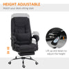 3D Kneading Massage Office Chair with Reclining, Swivel Fabric Computer Chair with Footrest, Armrest, Black