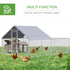 Large Metal Chicken Coop, Walk-in Chicken Runs for Yard with Water-resistant and Anti-UV Cover, Poultry Cage Outdoor for Ducks, Rabbits, Pet Enclosure for Backyard, 13.1' x 9.8' x 6.4'