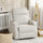 Electric Power Recliner Armchair with USB Charging Station, Sofa Recliner with Linen Upholstered Seat and Retractable Footrest, Cream White
