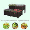 4-Piece Raised Garden Bed Planter Raised Bed with Self-Watering Design and Drainage Holes for Flowers, Brown