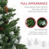 7.5' Decorated Christmas Trees, Skinny Prelit Artificial Christmas Tree with Snow-dipped Branches, Auto Open, Pinecones