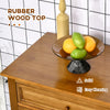 Modern Kitchen Island on Wheels, Rolling Serving Cart with Drawer, Storage Cabinet, and 2 Towel Racks for Dining Room, Brown