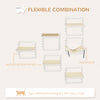 6PCs Modern Cat Wall Shelves, Steel Wall-mounted Climbing Shelf Set, Height Adjustable Kitten Activity Center with Jumping Platform, Cream