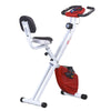 Red Foldable Upright Training Exercise Bike Indoor Stationary X Bike,  Magnetic Resistance for Aerobic Exercise