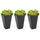 28" Tall Plastic Flower Pot, Set of 3, Large Outdoor & Indoor Plastic Garden Planters, for Entryway, Patio, Yard, Brown