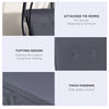 Porch Swing Cushions with Backrest and Ties, 48.75" x 21.75" Outdoor Swing Replacement Cushions for Patio Furniture, Set of 2, Dark Gray