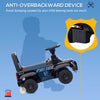 Kids Ride On Sliding Car with Hidden Under Seat Storage, Ride On Police Car for Toddler with Megaphone, Anti Dumping Device, Removable Backrest, Foot-to-Floor Design, Aged 18-60 Months, Black