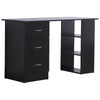 47" Modern Home Office Computer Workstation Desk with 3-Tier Shelves 3 Storage Drawers - Black