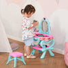 32 PCS Kids Vanity Dressing Table Play Set w/ Magic Princess Mirror, Light & Music