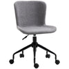 Home Office Chair, Swivel Task Chair with Adjustable Height and Armless Design for Small Space, Living Room, Bedroom, Dark Grey