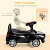 Kids Ride On Push Car, Foot-to-Floor Walking Sliding Toy Car for Toddler with Working Horn, Music, Headlights and Storage, Black