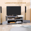 TV Stand, Entertainment Center with Storage, 46" TV Space, Grey