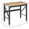 45" Garage Project Activity Center Desk with Adjustable Footapds, Dark Grey