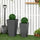 2-Pack Outdoor Planter Set, MgO Flower Pots with Drainage Holes, Durable & Stackable, for Entryway, Patio, Yard, Garden, Gray
