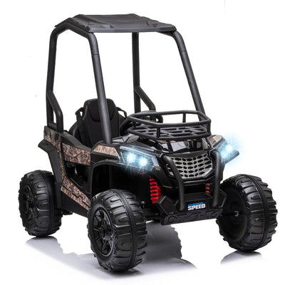 12V Dual Motor Kids Electric Ride-on UTV Toy with MP3/USB Music Connection, Suspension & Remote Control - Camo