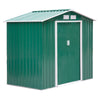 7' x 4' Steel Storage Shed Organizer, Garden Tool house with 4 Vents and 2 Easy Sliding Doors for Backyard, Patio, Garage, Lawn, Green