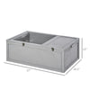 37" L Wooden Tortoise House Turtle Terrarium/ Small Reptile Enclosure with Two Room Design, Grey