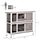 48" 2 Tier Rabbit Hutch, Bunny Cage, Guinea Pig Cage, Bunny Run, Indoor Outdoor Small Animal House with Opening Top & Slide-out Tray
