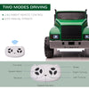Two-Seater Tractor for Kids with Detachable Bucket, 12V Battery Powered Ride on Farm Truck with Parent Control, 2 Speeds, Music Lights, Suspension Wheels, for 37-72 Months, Green