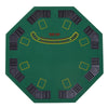 48" 8 Person Octagonal Foldable Poker Table with Cup Holders